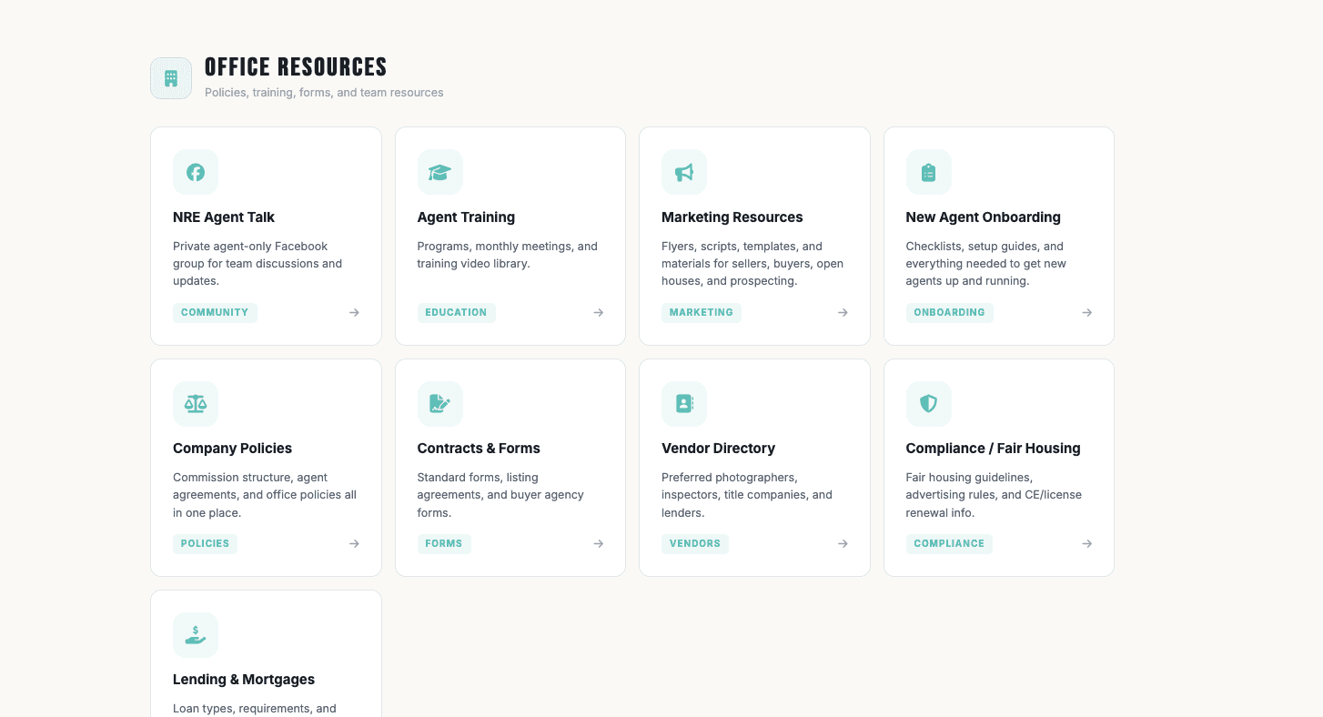 Office Resources — section of the Nomad Real Estate hub